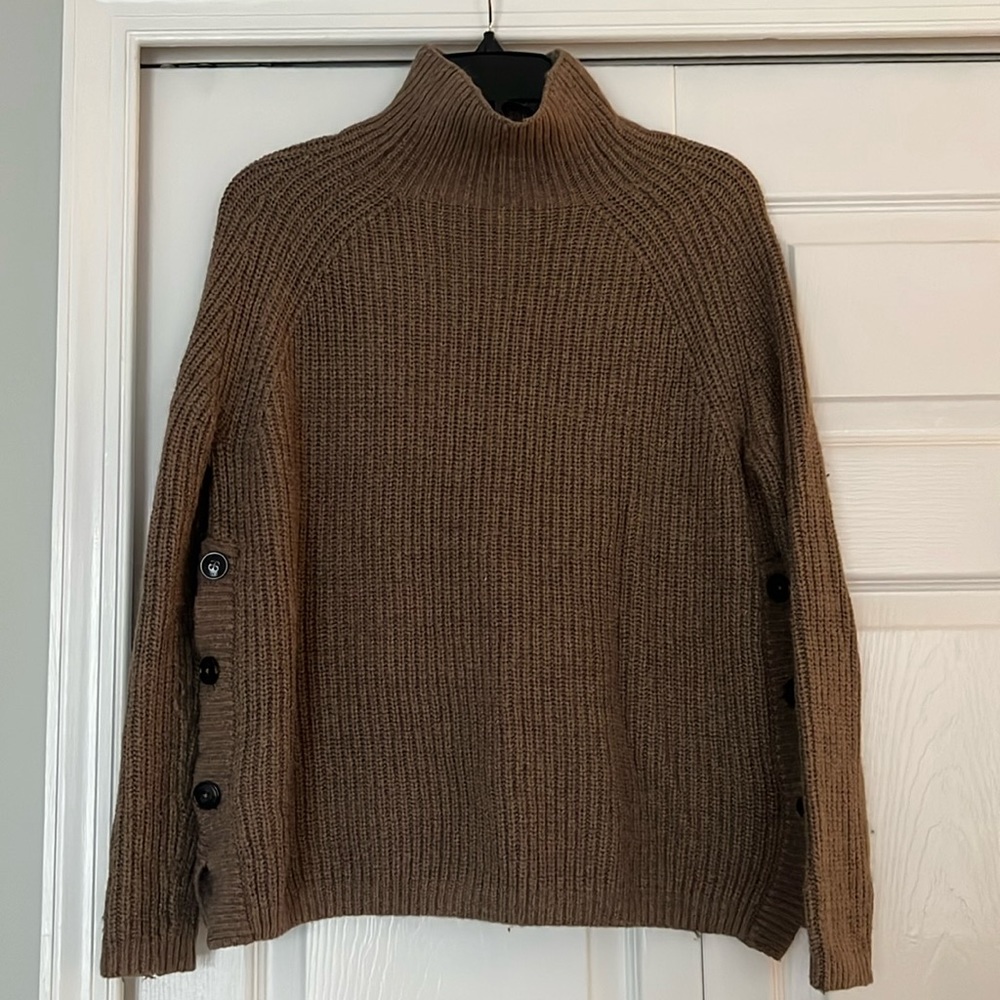 H&M Label of Graded Goods Taupe Brown Knit Turtleneck Sweater - Picture 1 of 7